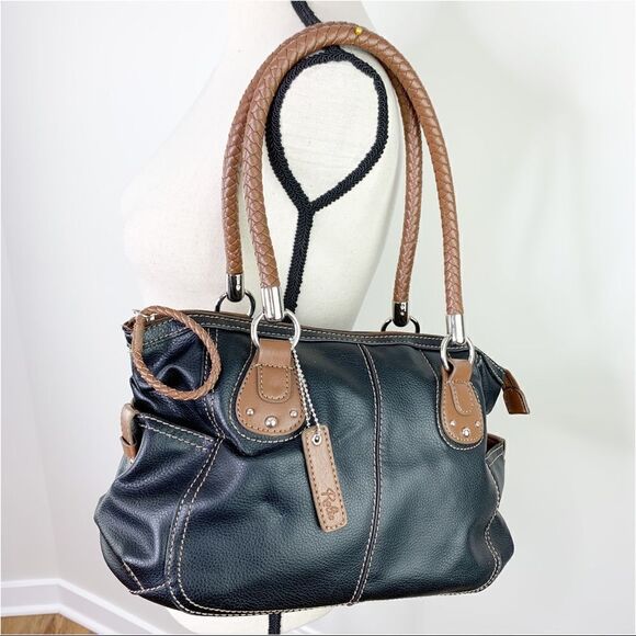 Relic Vegan Black and Brown Leather Bag‎ - Picture 1 of 11